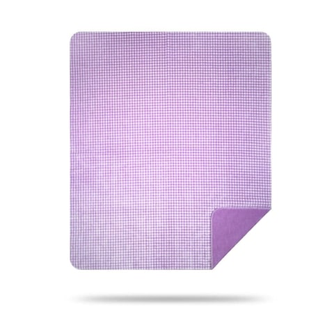 Denali Gingham Light Lilac/Light Lilac Microplush Blanket