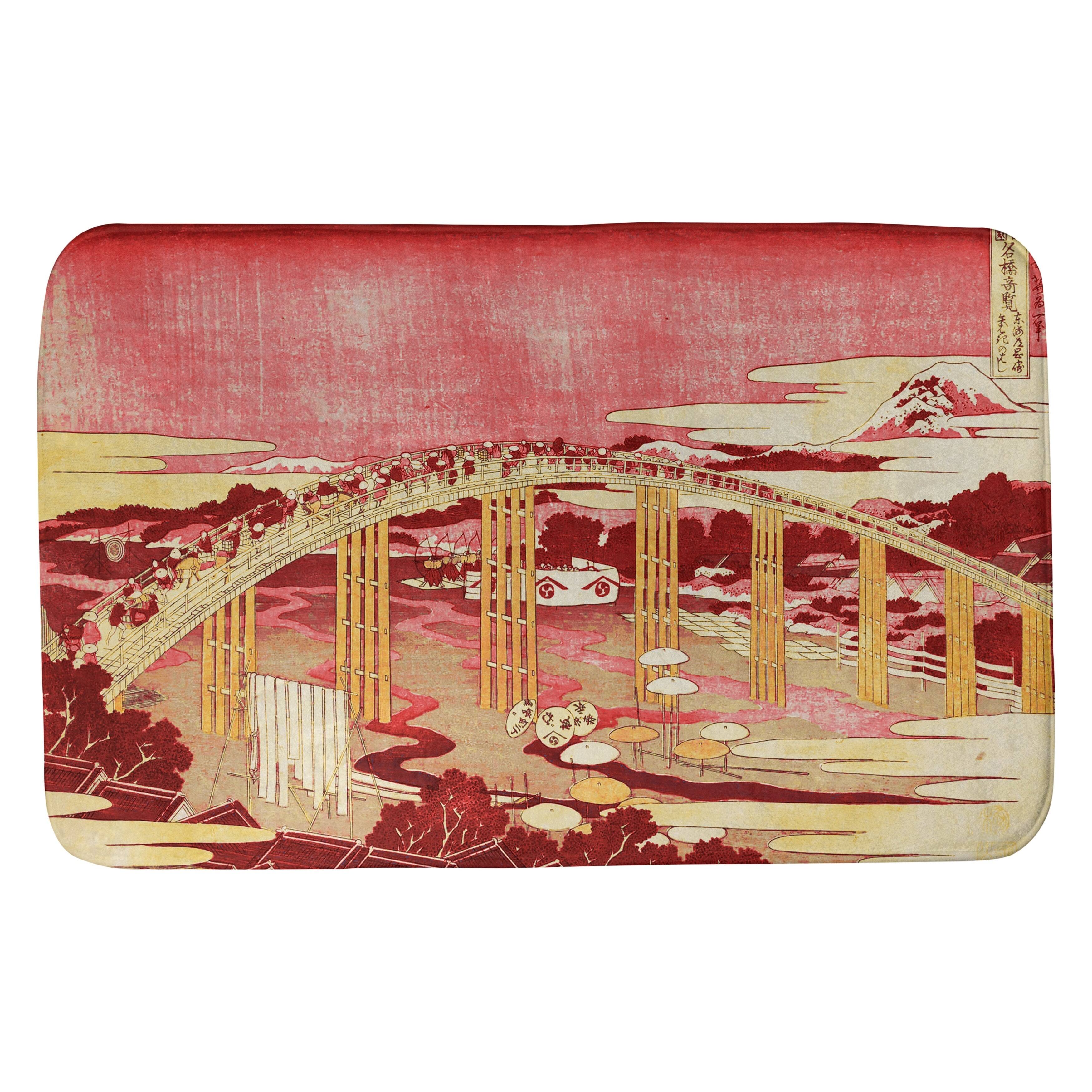 Hokusai Japanese Bridge Bath Mat - Bed Bath & Beyond - 28416488