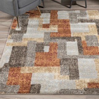 Addison Plano Elongated Geometrics EARTH Area Rug