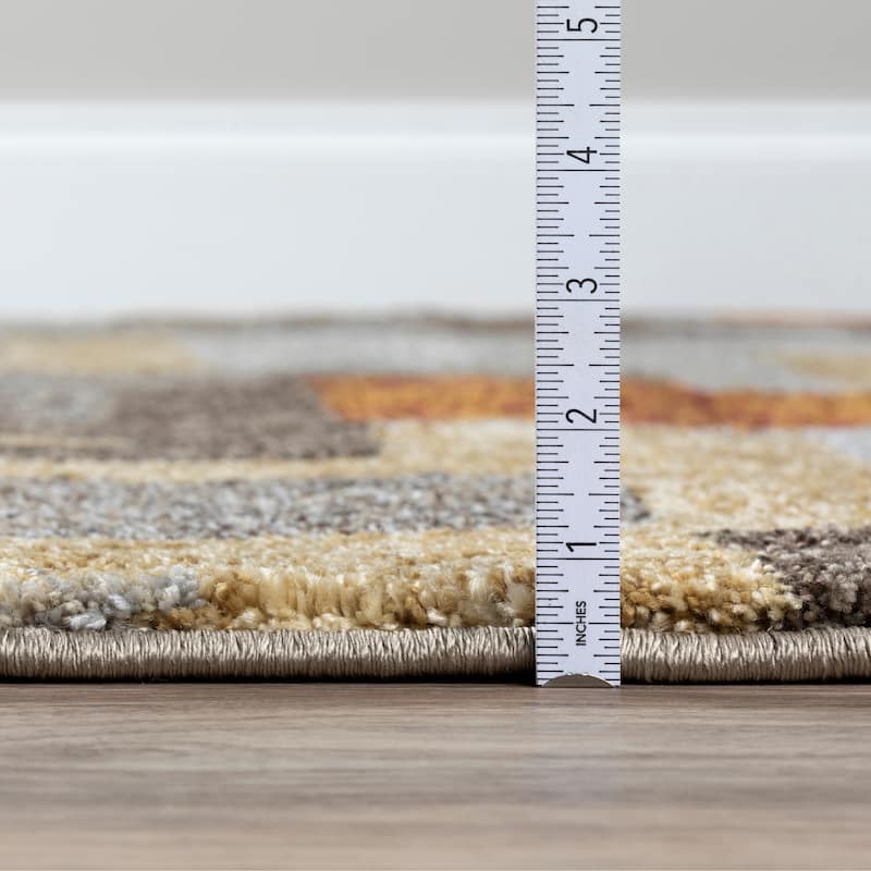 Addison Plano Elongated Geometrics EARTH Area Rug