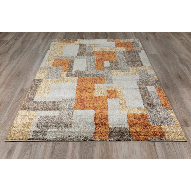 Addison Plano Elongated Geometrics EARTH Area Rug