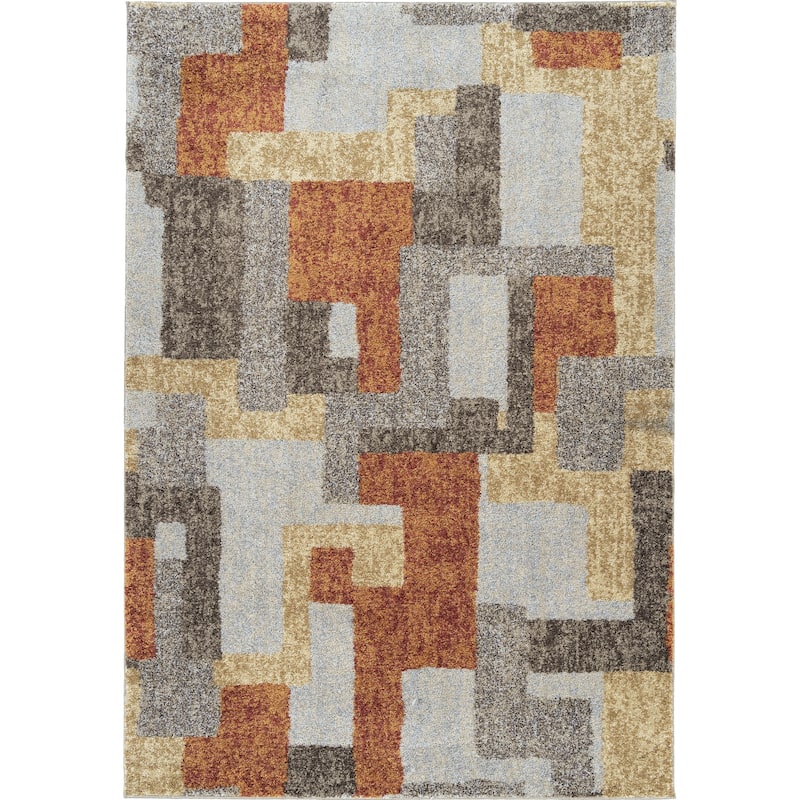 Addison Plano Elongated Geometrics EARTH Area Rug