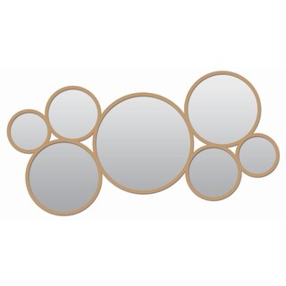 15 x 33 Inch Gold Round Wall Mirrors Set, Accent Mirror for Wall ...
