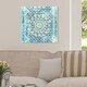 The Curated Nomad 'Incense Mandala' Blue Abstract Wall Art Canvas Print ...