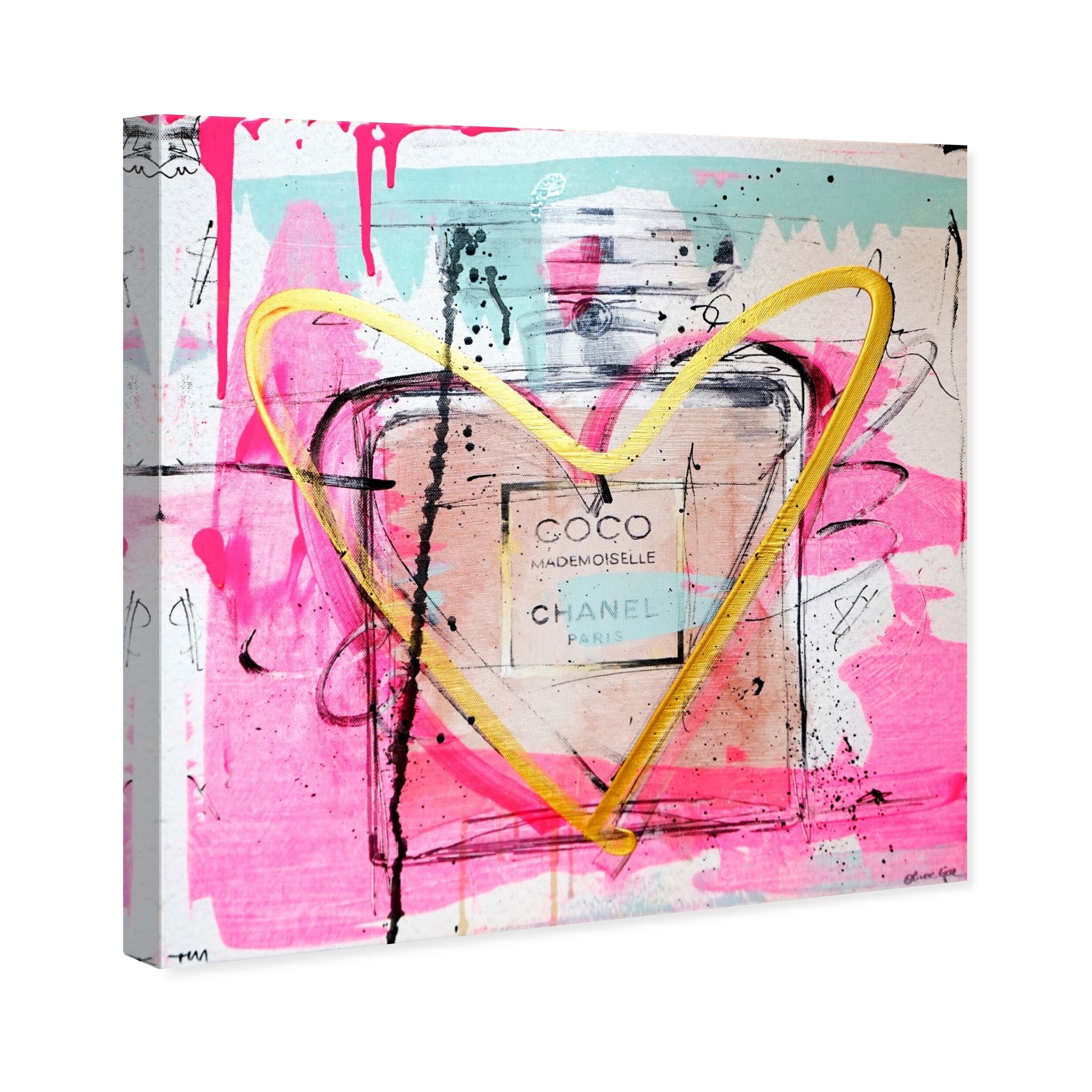 Oliver Gal 小さい 41x41cm Mademoiselle Remix キャンバス Oliver Gal 'Mademoiselle Remix' Fashion and Glam Wall Art