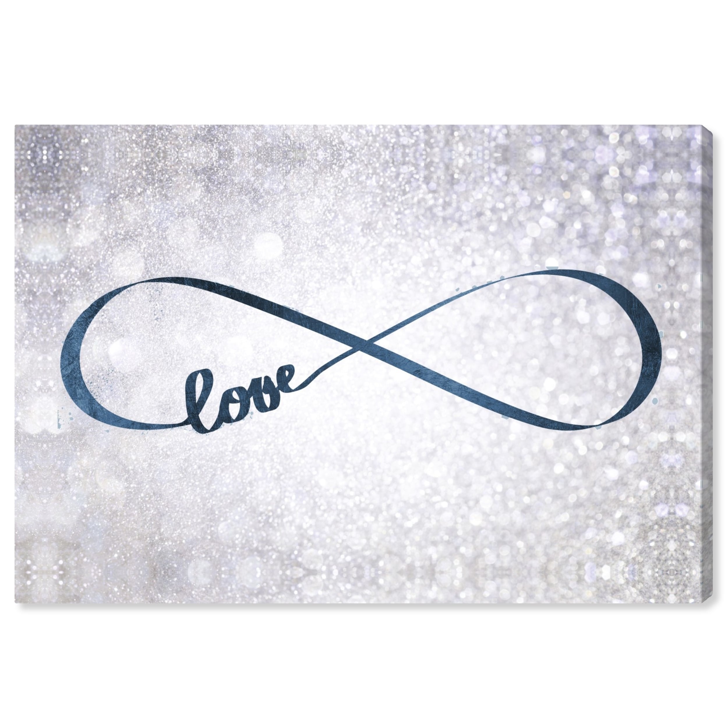 速達発送★Oliver Gal★Sparkle Love★キャンバス38x25cm Oliver Gal 'Sparkle Love Snow' Typography and Quotes Wall