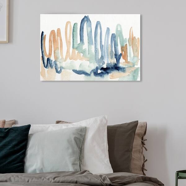 Oliver Gal Seaglass Thoughts Abstract Wall Art Canvas Print Blue Orange Overstock 28416935