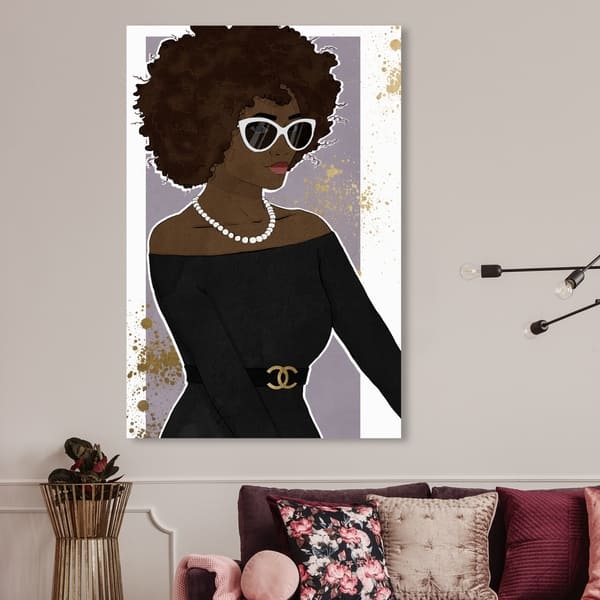 Oliver Gal 'Poised Lovely Woman' Fashion and Glam Wall Art Canvas