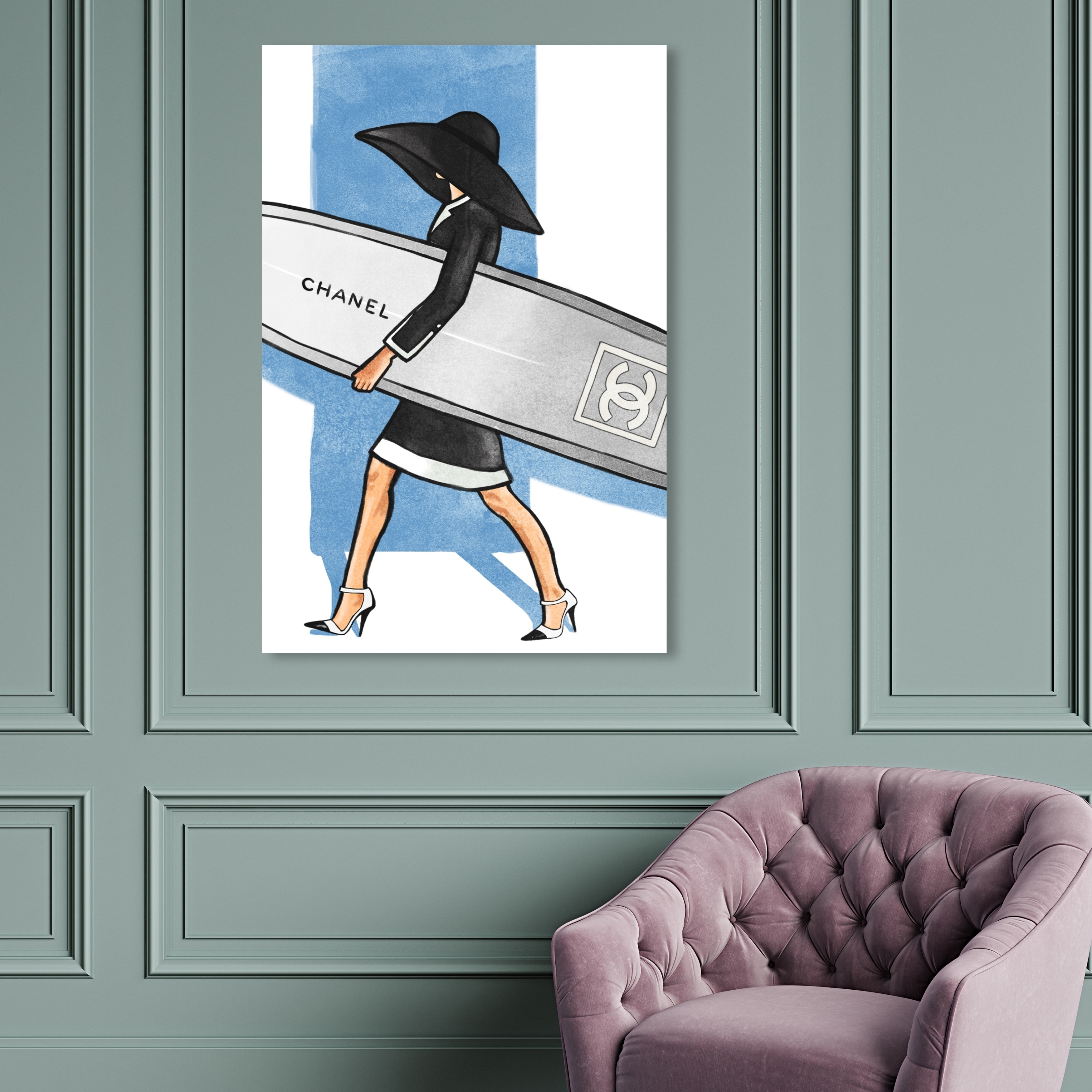 Oliver Gal シャネル Surfer Girl キャンバスアート Oliver Gal Girl