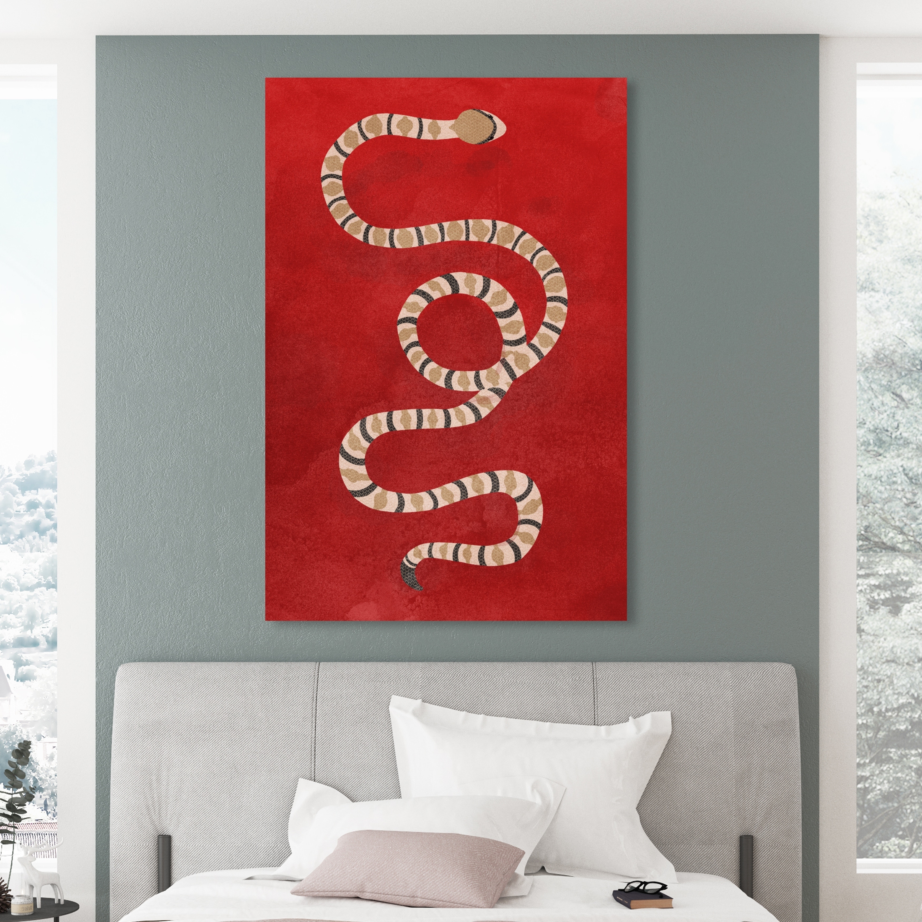 Shop Oliver Gal Ruby Snake Animals Wall Art Canvas Print Red Brown Overstock 28417084