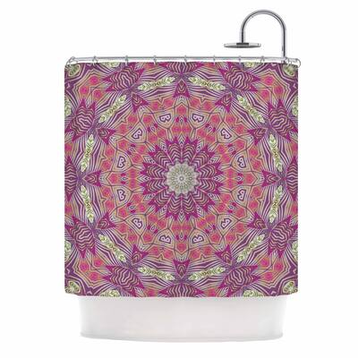 Alison Coxon "Gypsy Medallion Purple" Pink Digital Shower Curtain