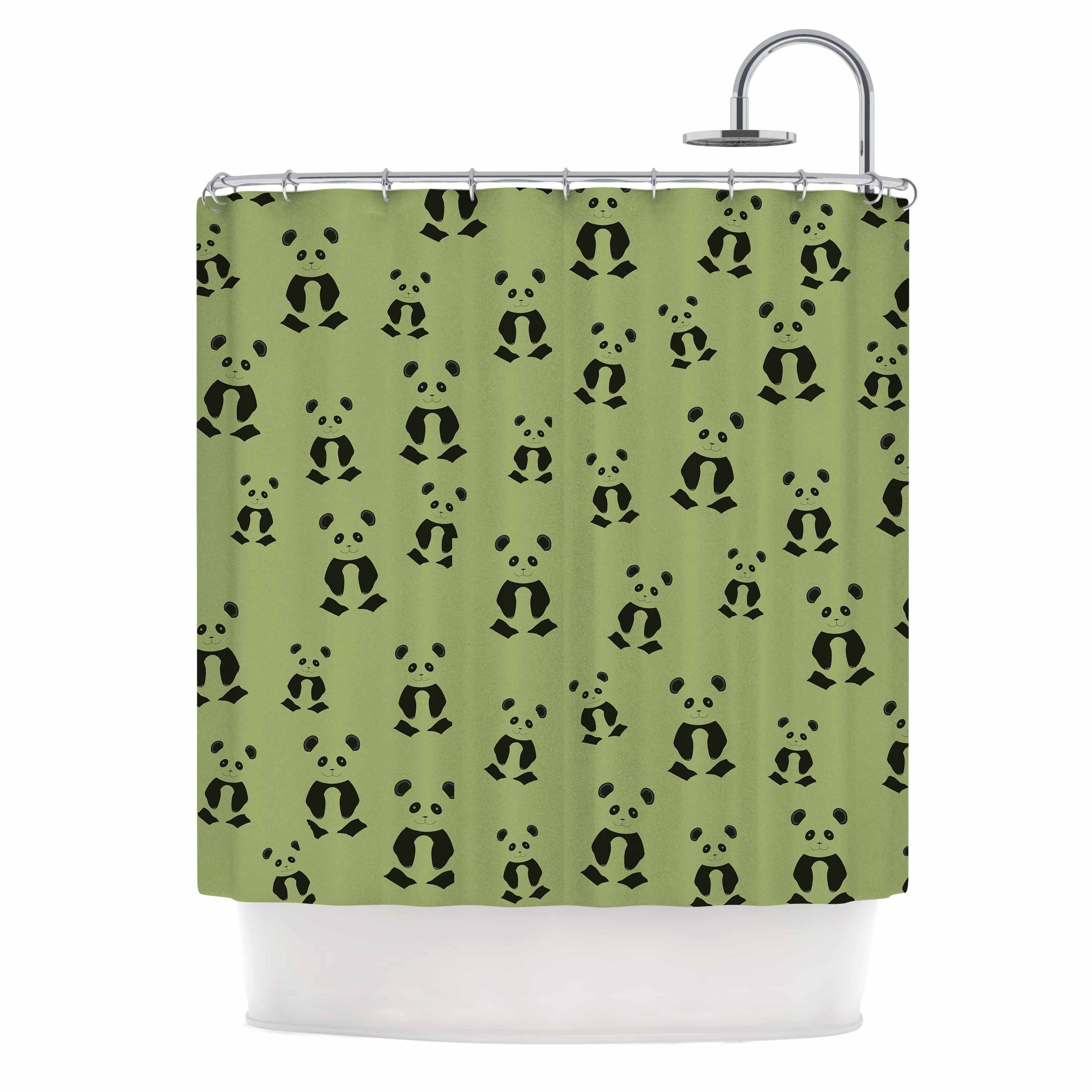 Shop Cristina Bianco Design Panda Pattern Shower Curtain Free