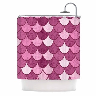 69 x 70 Shower Curtain Kess InHouse Tiny September Flamingo Pink Black Digital