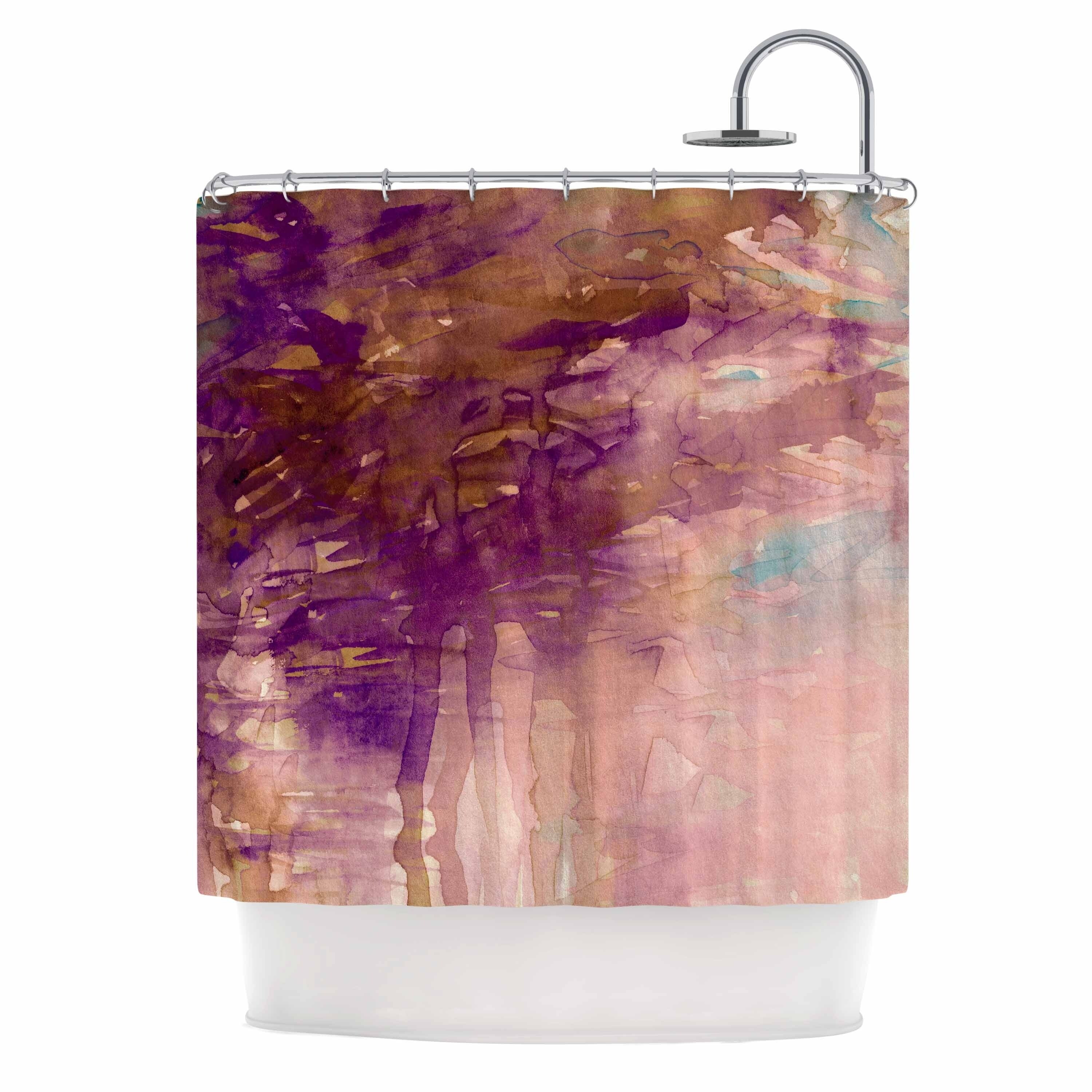Shop Ebi Emporium Carnival Dreams 4 Purple Brown Shower Curtain