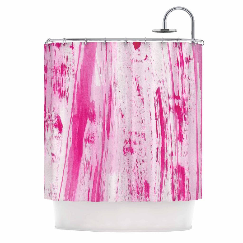 Danii Pollehn "Pink Stripes" Shower Curtain