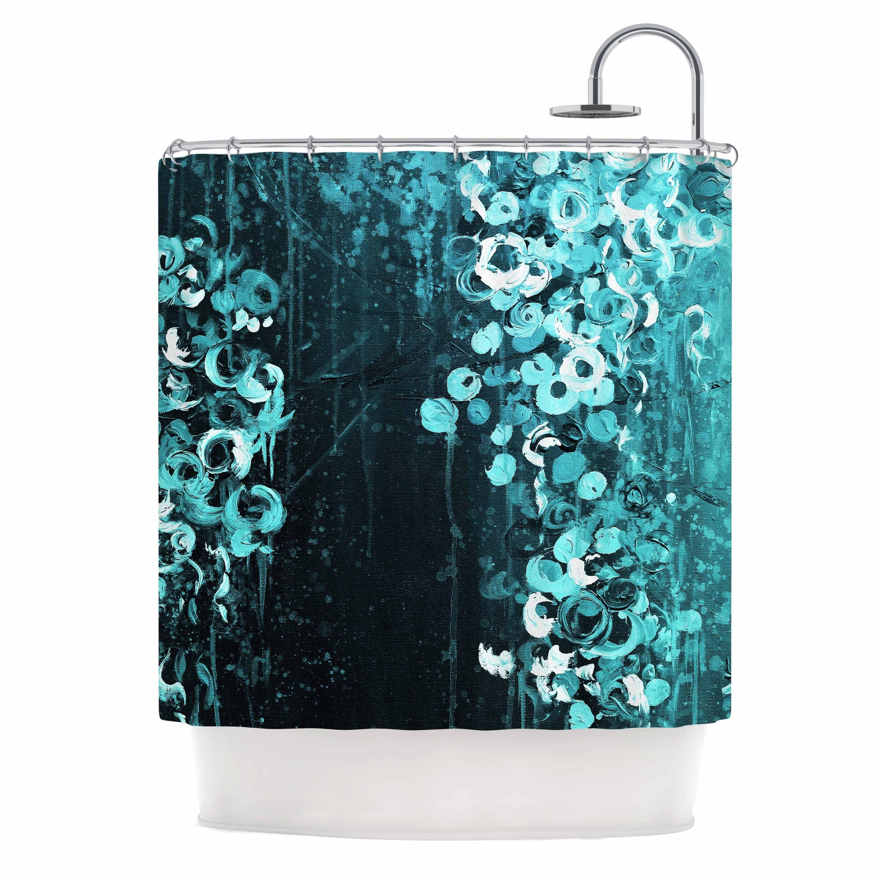 Shop Ebi Emporium The Dark Garden 3 Teal Black Abstract Floral