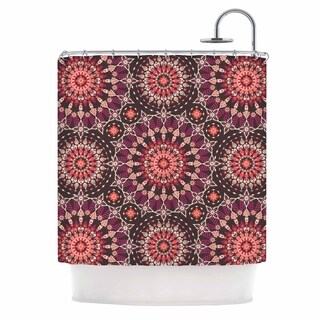 69 x 70 Shower Curtain Kess InHouse Tiny September Flamingo Pink Black Digital