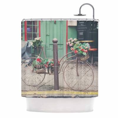 Laura Evans "Bicycle Art" Shower Curtain