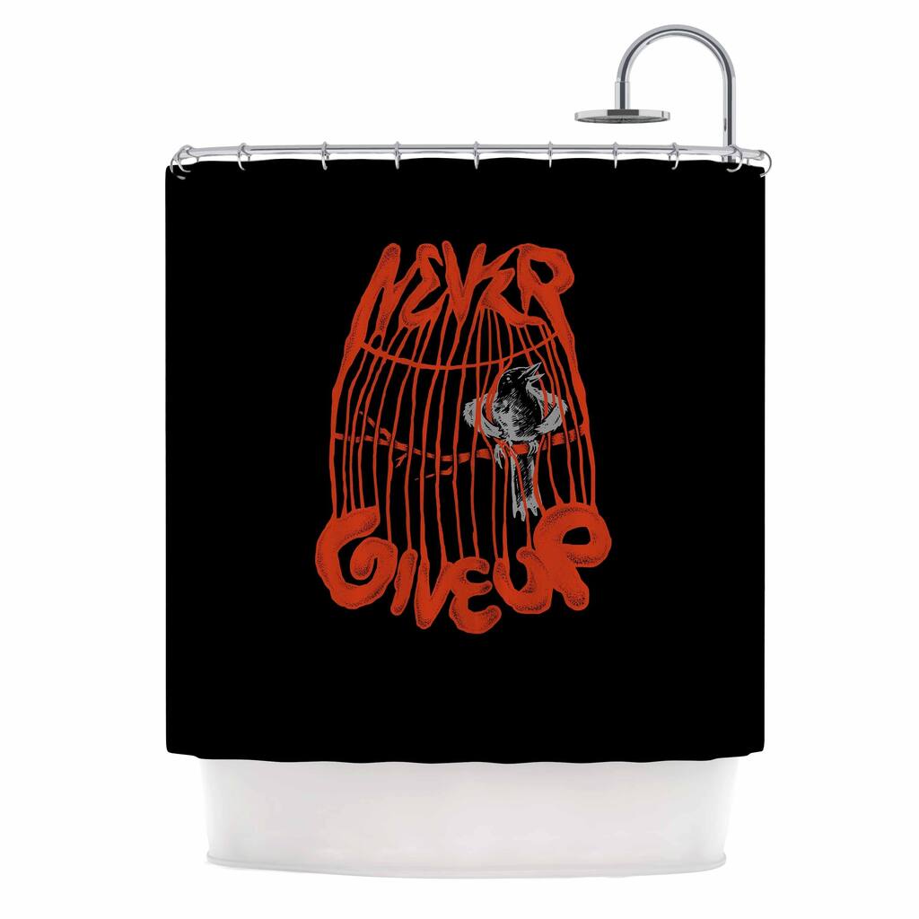 BarmalisiRTB "Never Give Up" Shower Curtain