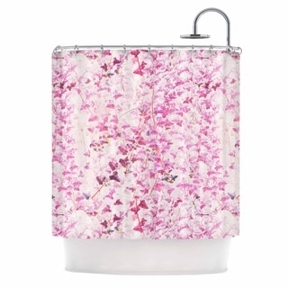 69 x 70 Shower Curtain Kess InHouse Tiny September Flamingo Pink Black Digital