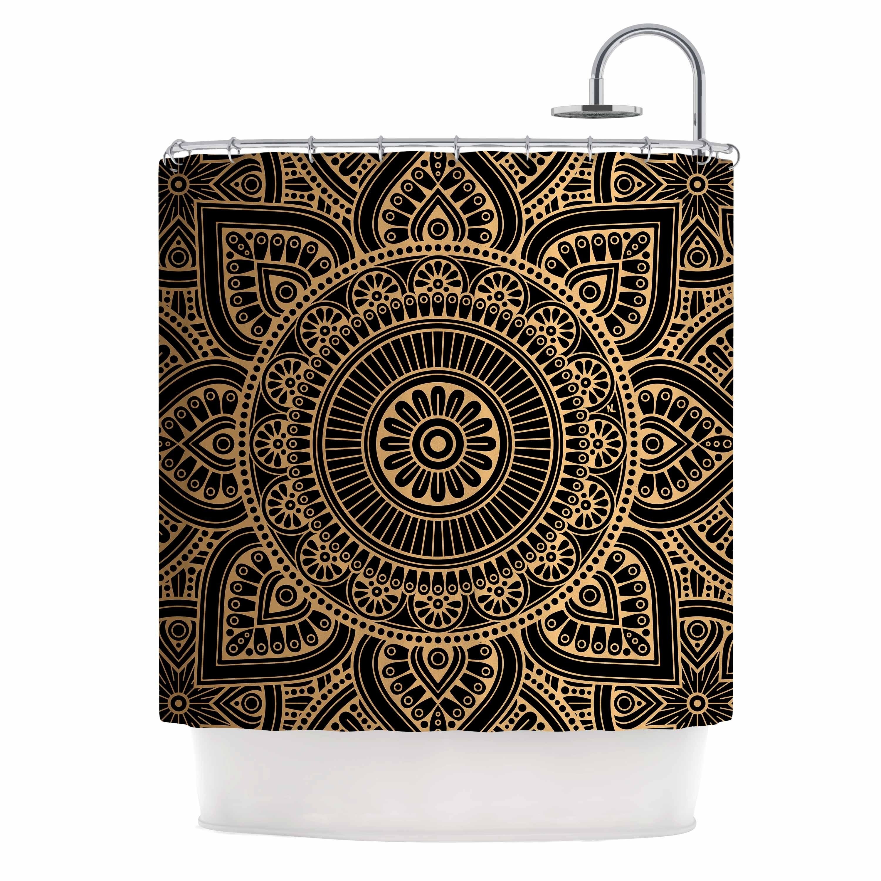 Kess InHouse NL Designs Cute Elephant Black Animals 69 x 70 Shower Curtain