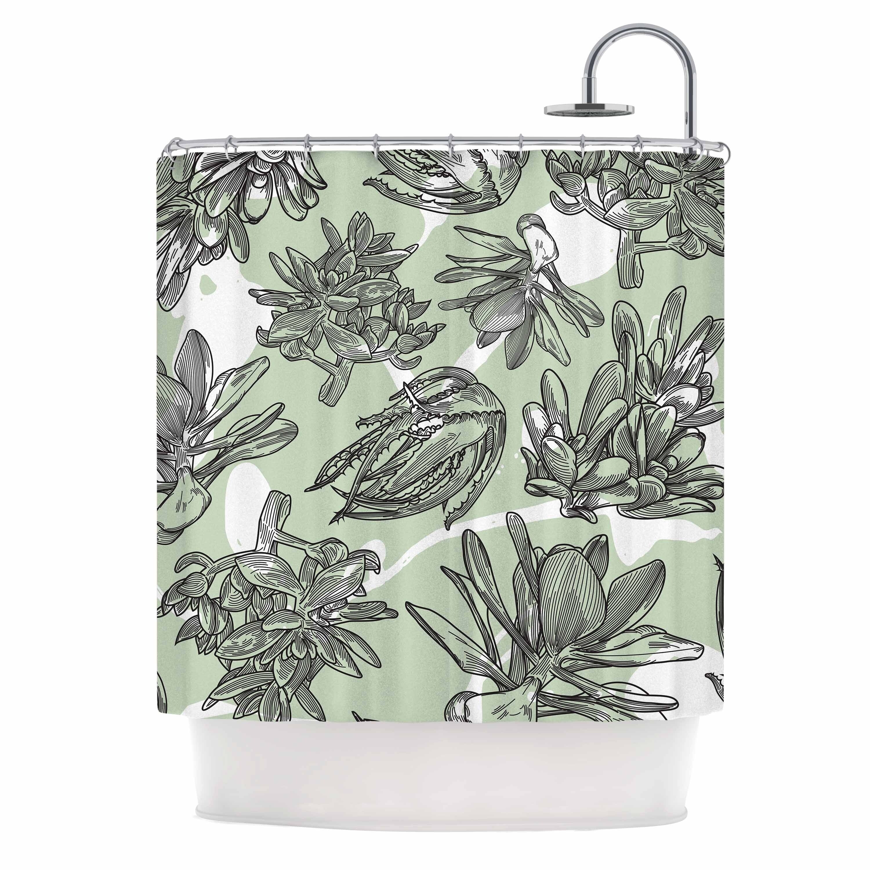 Shop Sam Posnick Succulent Pattern Green Black Illustration