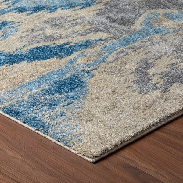 Addison Tobin Abstract Ikat Blue Area Rug Overstock 28420103 3 3 X5 3 Blue