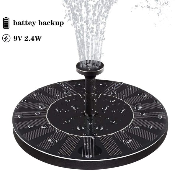 slide 3 of 9, 9V 2.4W Solar Fountain Solar Fountain Pump for Pond Pool Garden Fish with Battery Solar Panel Kit Water Pump Water Fountain Pump Black