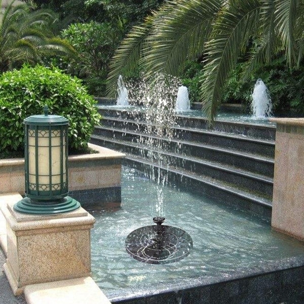 Outdoor Adjustable Solar Fountain Water Pump Panel Garden Pond Pool Kits S6D2 