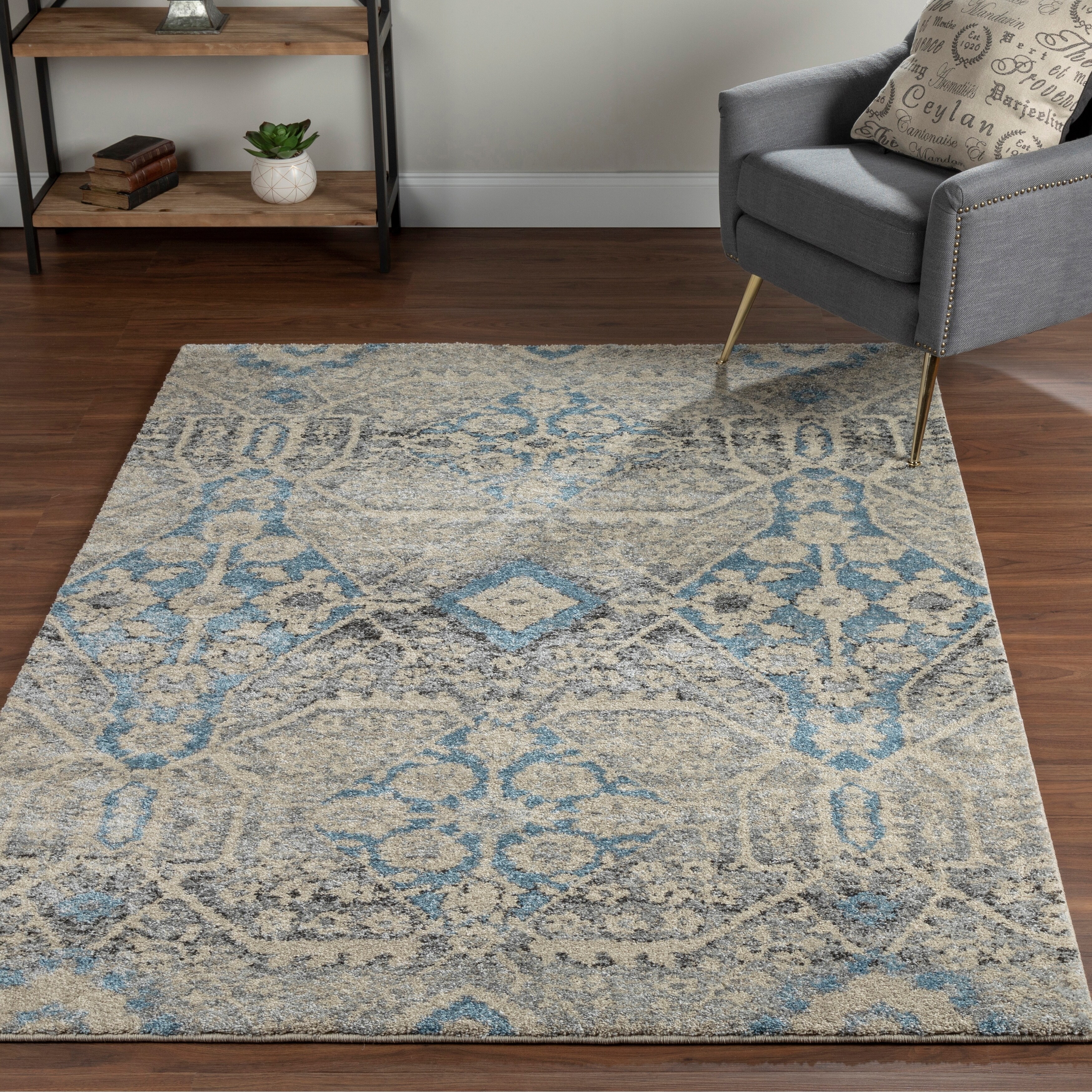 Addison Tobin Stylish Trellis Gray Area Rug On Free Addison Tobin Stylish Trellis Gray