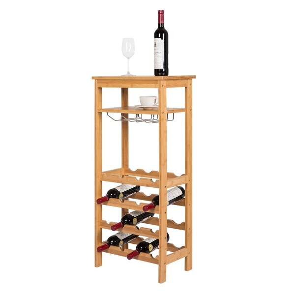 Bar Tools Accessories Home Garden Bamboo Wine Rack Countertop