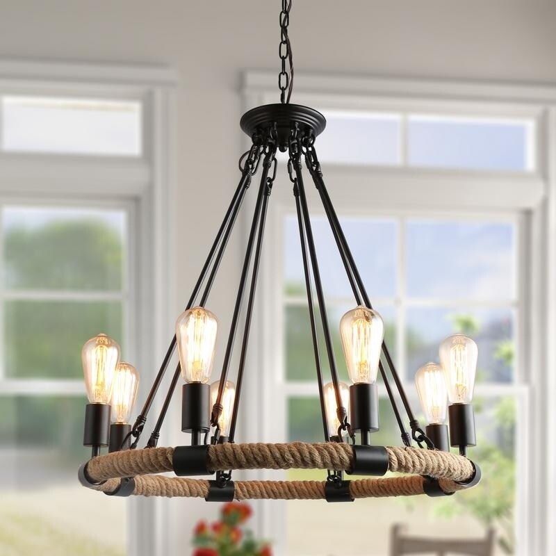 The Gray Barn Blueberry Butte Farmhouse 8-light Chandelier - N/A - Chandeliers For Bedrooms by Overstock.com