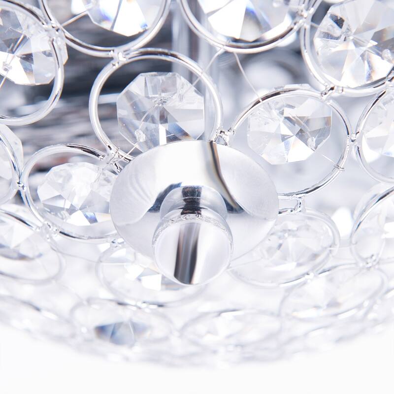 CO-Z 2-Light Crystal Flush Mount Ceiling Light Fixture