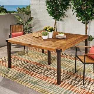 Lankershim Outdoor Acacia Wood Dining Table by Christopher Knight Home - 64.00" L x 64.00" W x 30.00" H