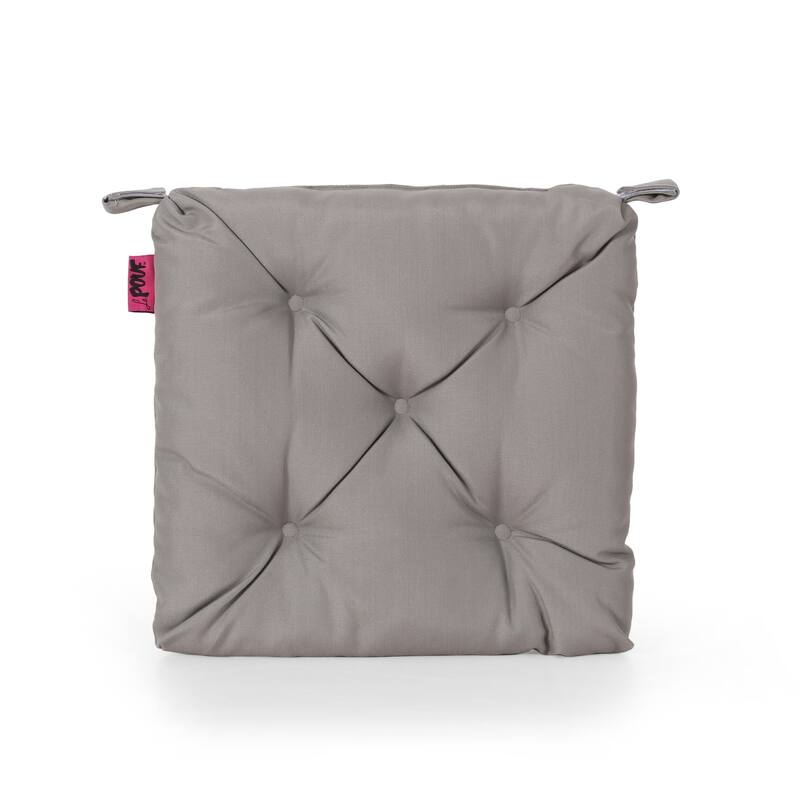 Bandel Indoor/Outdoor Fabric Classic Tufted Chair Cushion by Christopher Knight Home - Gray