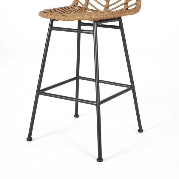 outdoor wicker bar stools set of 4