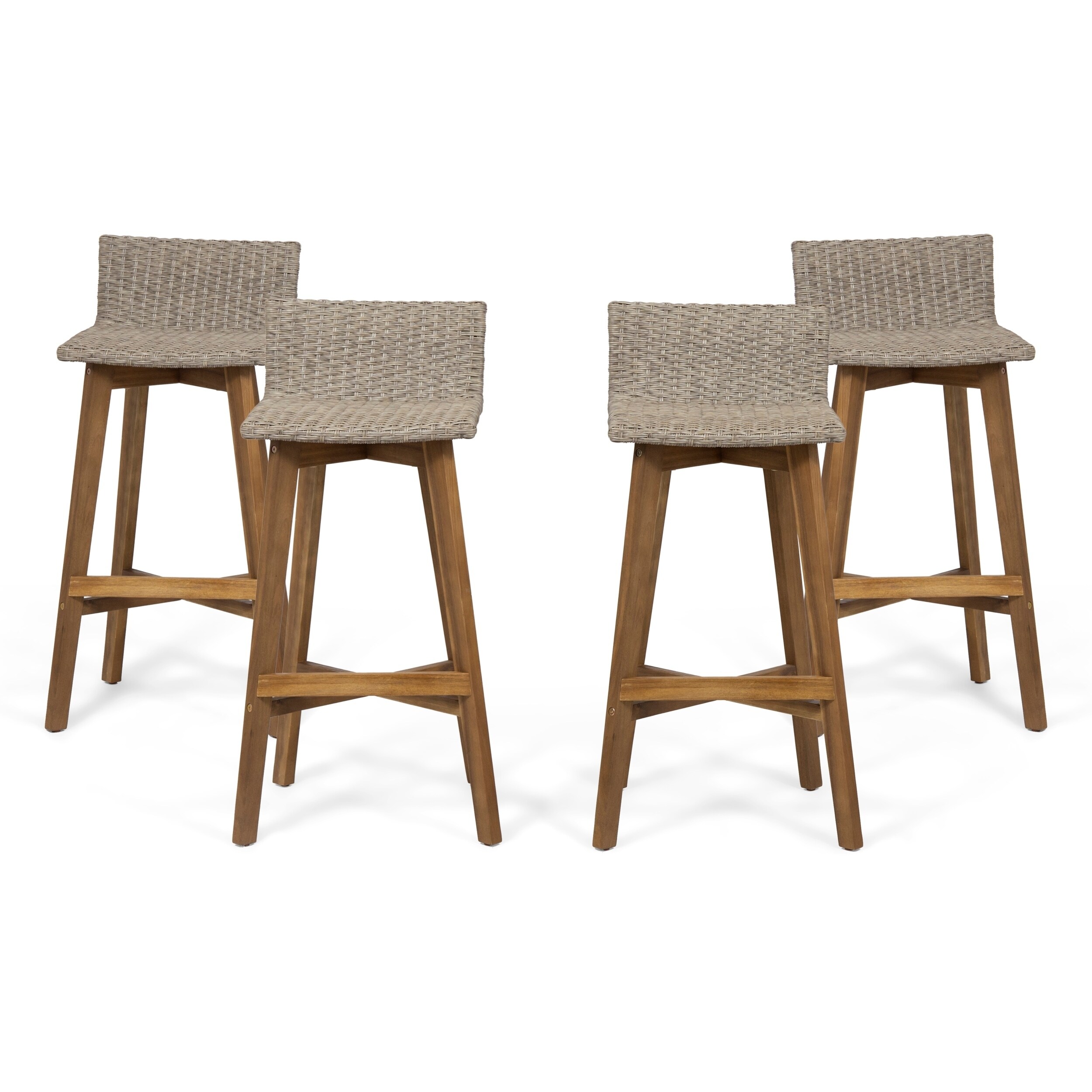 acacia wood patio bar stool