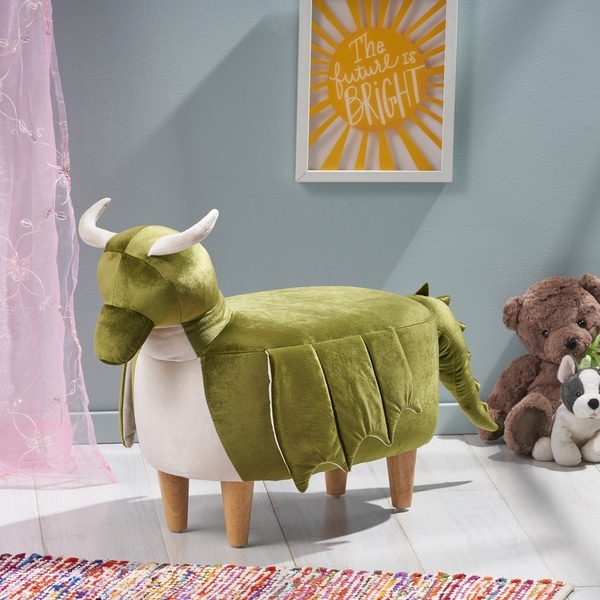 Spike Velvet Dragon Ottoman by Christopher Knight Home. Opens flyout.
