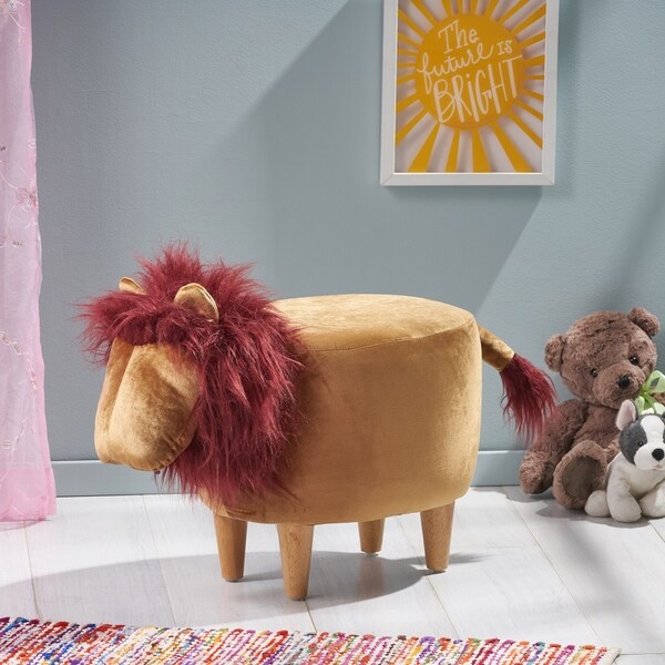 Kingsbury Velvet Lion Ottoman by Christopher Knight Home. Opens flyout.