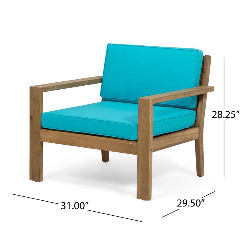 Santa Ana Outdoor Acacia Wood Club Chairs (Set of 2) by Christopher Knight Home