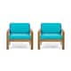 Option Brushed Light Brown Finish+Teal