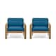 Option Brushed Light Brown Finish+Dark Teal