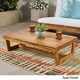 Sherwood Outdoor Acacia Wood Coffee Table by Christopher Knight Home - Thumbnail 8