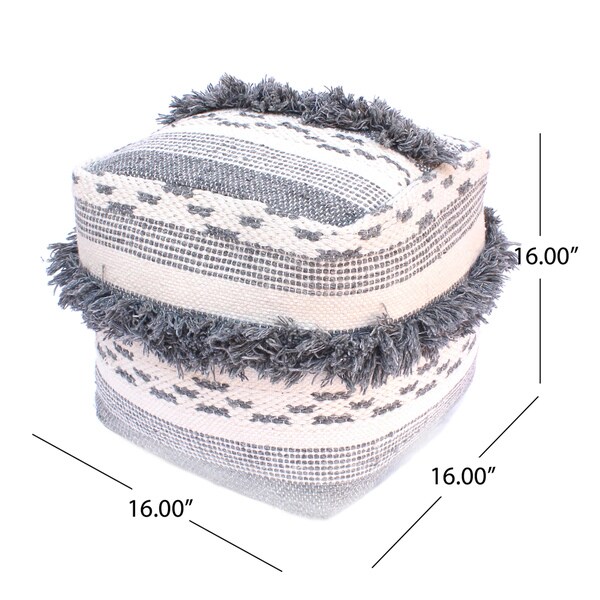 Kipling Boho Cube Yarn Pouf by Christopher Knight Home