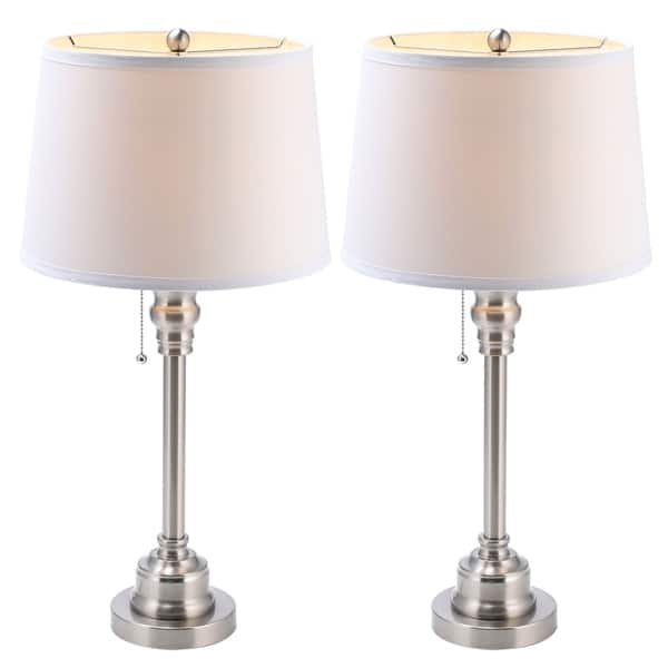 Co Z 26 Inch Modern Brushed Steel Table Lamps For Office Bedroom Set Of 2 Overstock 28422870