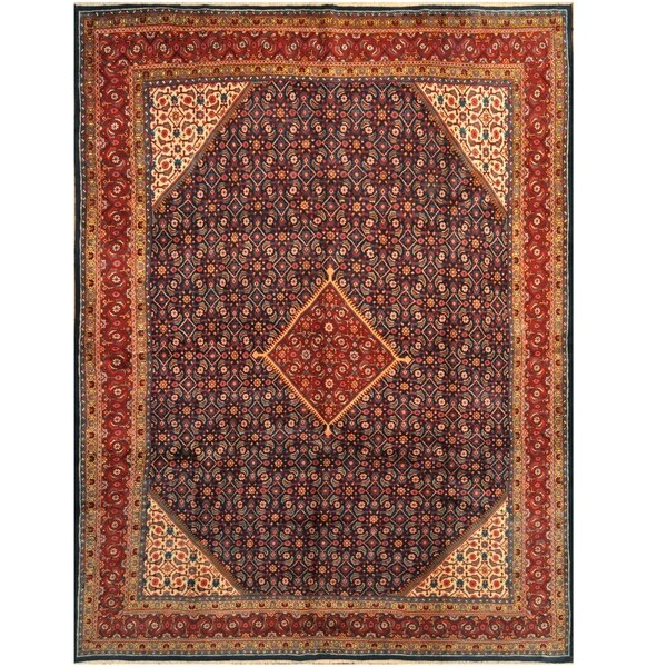 Handmade One-of-a-Kind Mahal Wool Rug (Iran) - 9'10 x 13'2