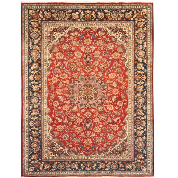 Handmade One-of-a-Kind Isfahan Wool Rug (Iran) - 9'5 x 12'2