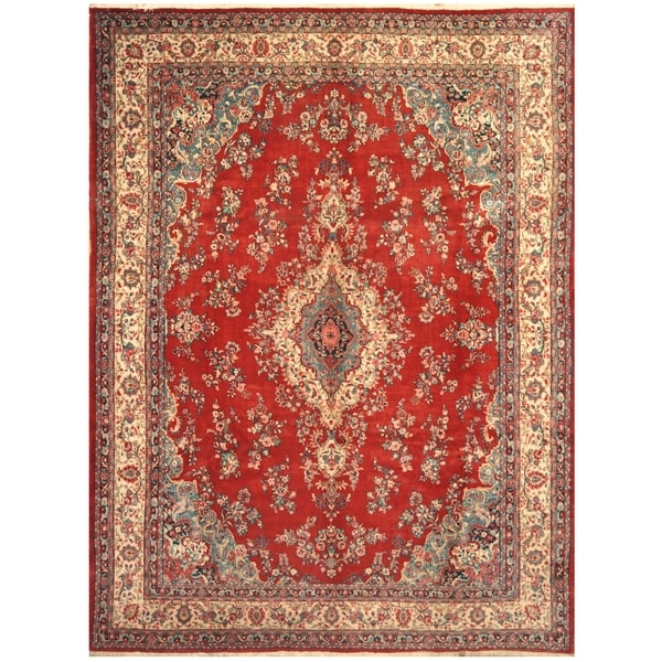 Handmade One-of-a-Kind Sarouk Wool Rug (Iran) - 10' x 13'6