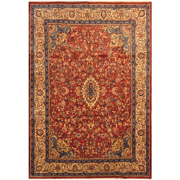 Handmade One-of-a-Kind Mahal Wool Rug (India) - 10' x 14'