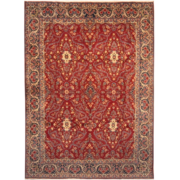 Handmade One-of-a-Kind Isfahan Wool Rug (Iran) - 9'9 x 13'3
